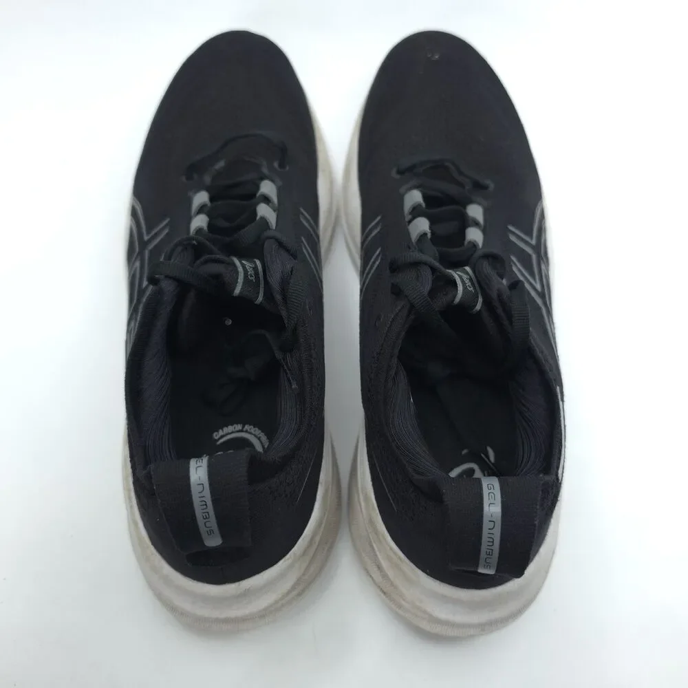 ASICS Gel Nimbus 26 Black White Mens Size 9.5 1011b794